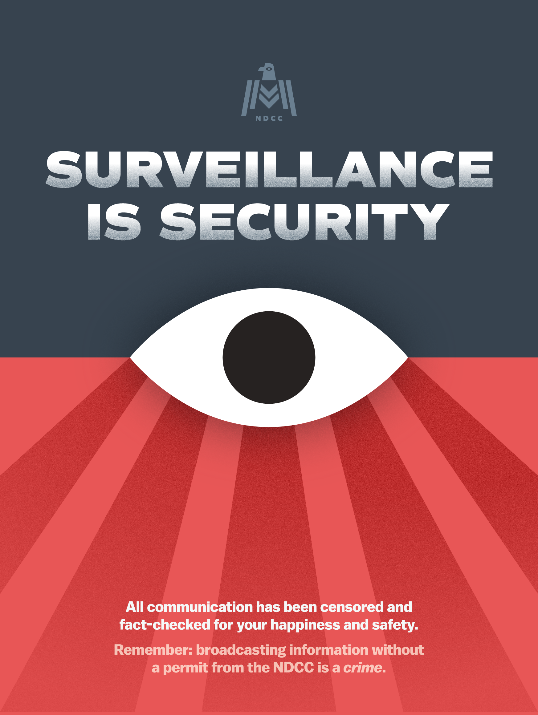 A "culture" poster, taped on the outside of the box, in order to generate interest in the game and set up the universe.